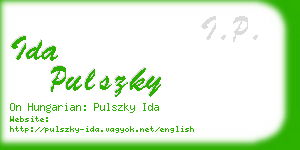 ida pulszky business card